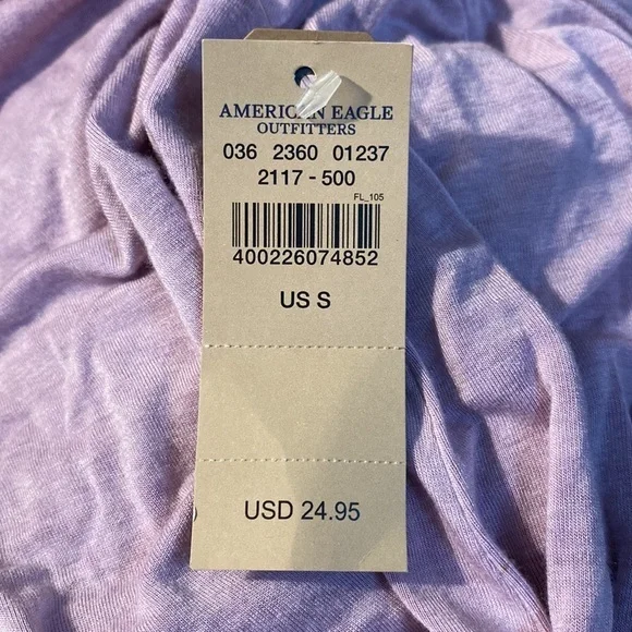 NWT‎ AE Soft & Sexy Rope Braided Trim Muscle Tank Purple - Picture 9 of 10